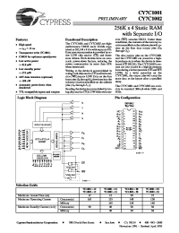 Datasheet CY7C1002-20DMB manufacturer Cypress