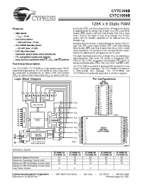 Datasheet CY7C1009B-15VC manufacturer Cypress