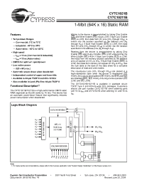 Datasheet CY7C10211B manufacturer Cypress