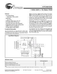 Datasheet CY7C1021CV26 manufacturer Cypress