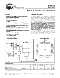 Datasheet CY7C1031-10JC manufacturer Cypress