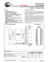 Datasheet CY7C1041AV33-10VC manufacturer Cypress