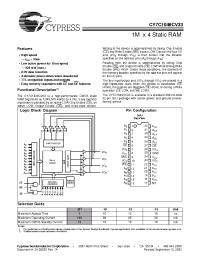 Datasheet CY7C1046CV33 manufacturer Cypress