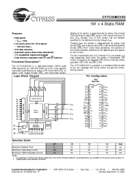 Datasheet CY7C1046CV33-12VC manufacturer Cypress