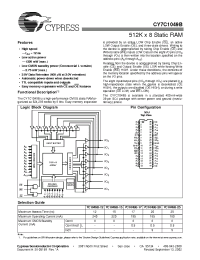 Datasheet CY7C1049B-17VC manufacturer Cypress