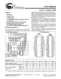 Datasheet CY7C1049BV33 manufacturer Cypress