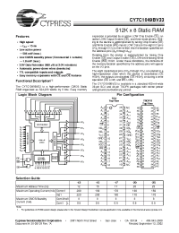 Datasheet CY7C1049BV33-20VI manufacturer Cypress