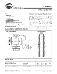 Datasheet CY7C1069AV33-10BAC manufacturer Cypress