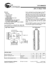 Datasheet CY7C1069AV33-10BAI manufacturer Cypress