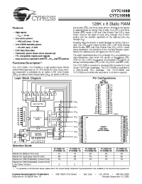 Datasheet CY7C109B-12VCT manufacturer Cypress