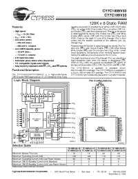 Datasheet CY7C109V33-12VC manufacturer Cypress
