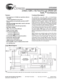 Datasheet CY7C1231F-100 manufacturer Cypress