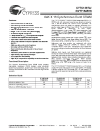 Datasheet CY7C1297A-83NC manufacturer Cypress