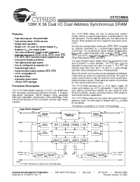 Datasheet CY7C1300A-100AC manufacturer Cypress