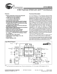 Datasheet CY7C1302V25-100BZC manufacturer Cypress
