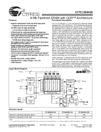 Datasheet CY7C1304V25-100BZC manufacturer Cypress