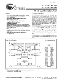 Datasheet CY7C130-55PI manufacturer Cypress