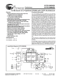 Datasheet CY7C1306V25-167BZC manufacturer Cypress