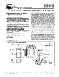 Datasheet CY7C1307V25-167BZC manufacturer Cypress