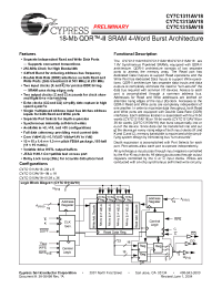 Datasheet CY7C1311AV18-167BZC manufacturer Cypress