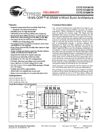 Datasheet CY7C1311AV18-200BZC manufacturer Cypress