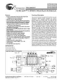Datasheet CY7C1313V18-167BZC manufacturer Cypress