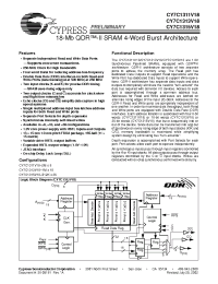 Datasheet CY7C1313V18-250BZC manufacturer Cypress