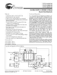 Datasheet CY7C1316AV18 manufacturer Cypress