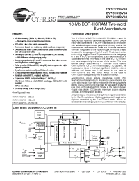 Datasheet CY7C1316V18-250BZC manufacturer Cypress