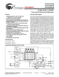 Datasheet CY7C1317V18-250BZC manufacturer Cypress