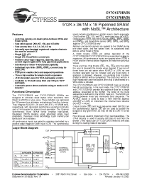Datasheet CY7C1370BV25-200BGC производства Cypress