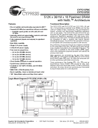 Datasheet CY7C1370C-167AC manufacturer Cypress