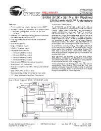 Datasheet CY7C1370D-167AXI manufacturer Cypress