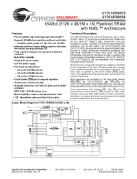 Datasheet CY7C1370DV25-167BGI manufacturer Cypress