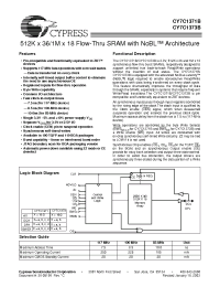 Datasheet CY7C1371B-100BGC manufacturer Cypress