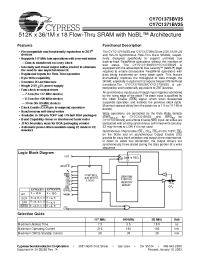 Datasheet CY7C1371BV25-100BGC manufacturer Cypress