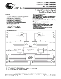 Datasheet CY7C139AV-25JC manufacturer Cypress