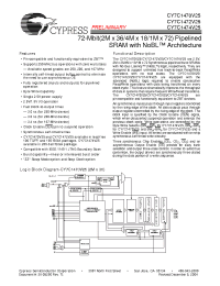 Datasheet CY7C1470V25-200AXC manufacturer Cypress