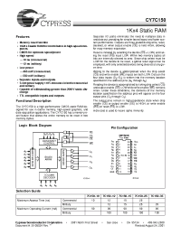Datasheet CY7C150-10PC manufacturer Cypress