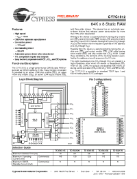 Datasheet CY7C1512-15SC manufacturer Cypress
