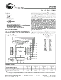 Datasheet CY7C185-35VI manufacturer Cypress