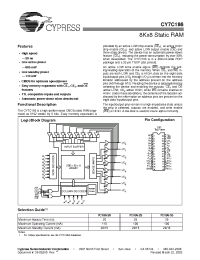 Datasheet CY7C186-20PC manufacturer Cypress