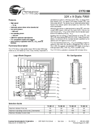 Datasheet CY7C188-15C manufacturer Cypress