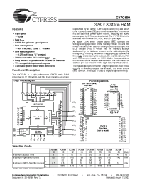 Datasheet CY7C199-10VC производства Cypress