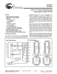 Datasheet CY7C271-55JCR manufacturer Cypress