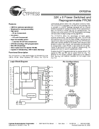 Datasheet CY7C271A-25JC manufacturer Cypress