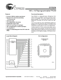 Datasheet CY7C276-25HC manufacturer Cypress