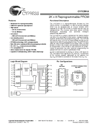 Datasheet CY7C291-35SI manufacturer Cypress