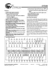 Datasheet CY7C335-40I manufacturer Cypress