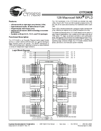 Datasheet CY7C342B-15 manufacturer Cypress